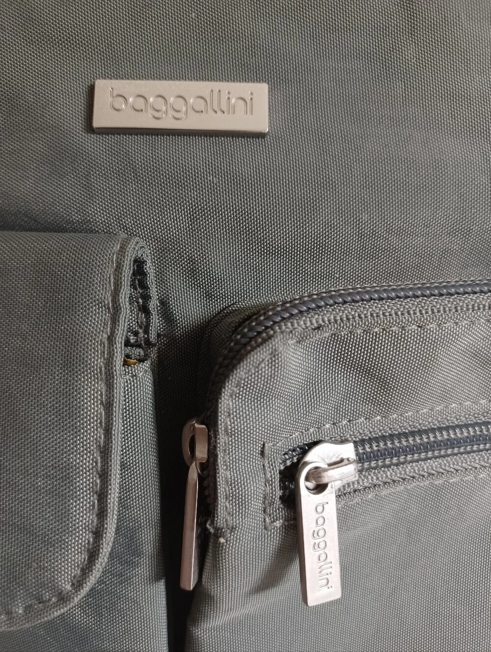 Baggallini Gray Canyon Crossbody Messenger Bag